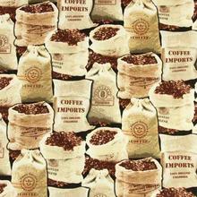 Наполовину ярдовая однотонная хлопковая ткань с принтом кофейных зерен, ручная работа, сделай сам, одежда, платье, детская одежда, хлопок, CR-159