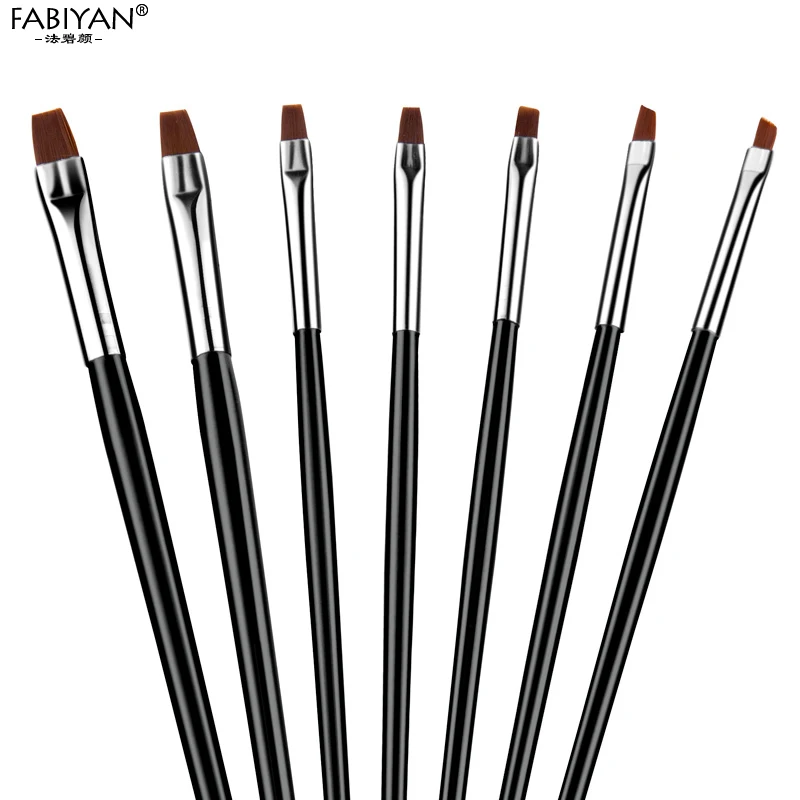 Painting Drawing Carving  7Pcs/setNail Art Manicure For UV Gel Polish Flat Design Tips DIY  Pen Brush Acrylic Tools Set 5
