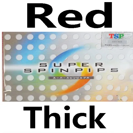 TSP супер SpinPips t-20812 прыщи из настольного тенниса резиновые ракетки для настольного тенниса спортивные ракетки - Цвет: RED THICK