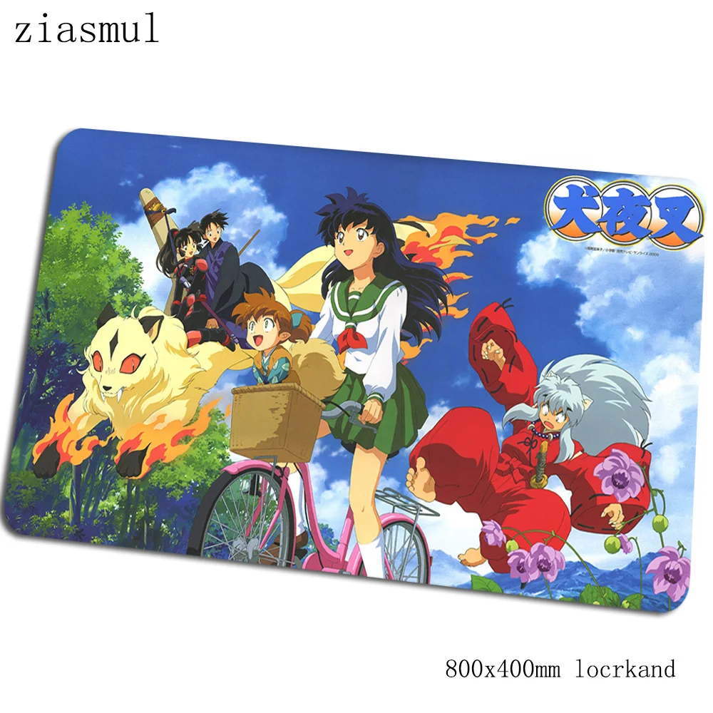 Inuyasha коврик для мыши 80x40 см игровой коврик для мыши с изображением аниме самые дешевые офисные ноутбук с алюминиевым корпусом стол коврик HD печати padmouse игры pc gamer коврики - Цвет: Size 800x400x2mm