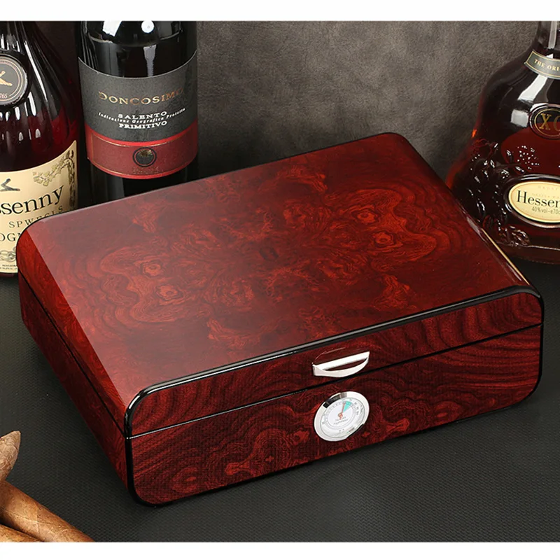  Luxury Cigar Case Tabletop Cigar Humidor, Cedar-lined Cigar  Humidor With Hygrometer And Humidifier, Can Accommodate 25-30 Cigars,  Perfect Desktop Display Cigar Box Set (Color : A) ( Color : C ) 