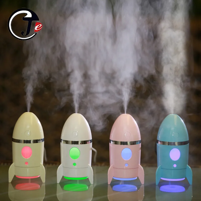 

135ml Rocket Air Humidifier Ultrasonic Essential Oils for Aromatherapy Diffusers Timer Water Fogger Mist Maker with Aroma Lamp