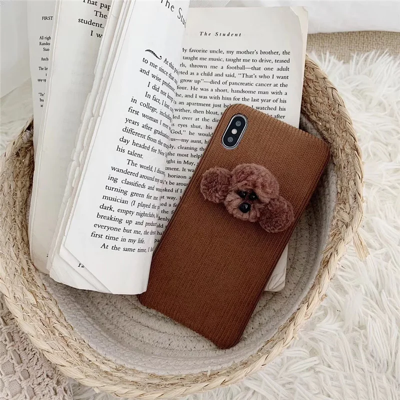 GlamPhoneCase милый плюшевый чехол для телефона с собакой для iPhone11Pro/Max X XS Max XR Мягкий силиконовый чехол для iPhone11 7 8 6 6s Plus