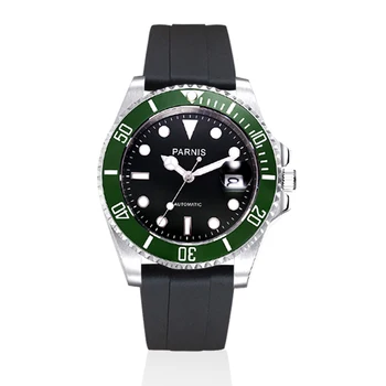 

Parnis 40mm Mens Automatic Watch Mechanical Watches Ceramic Diving 100m Stainless Steel Automatico Movement Relogio Masculino