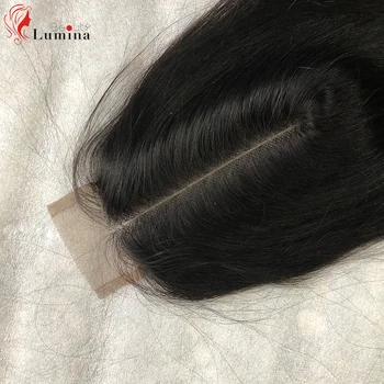 

2X6 Closure Human Hair Closure frontal lace closure Straight Remy light brown lace Brazilian Middle Part closure Beauty Lumina