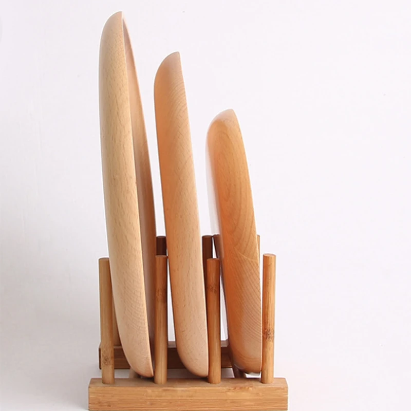 

Wooden Drainer Plate Stand Wooden Dish Plate Fold Rack Holder Stand Dry Shelf Storage Decorative Shelves Kitchen Organizer