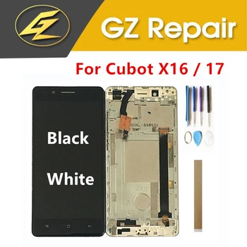 

Original 5.0" For Cubot X16 / X17 LCD Display With Touch Screen Glass Sensor Digitizer White Black With Frame With Tools Tape