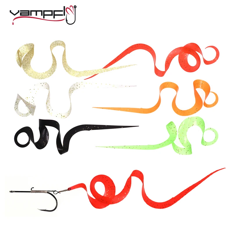Vampfly 12 шт. Ультра тонкие длинные вигглы хвосты для щуки Muskie Steelhead Стример Летать Связывание материал