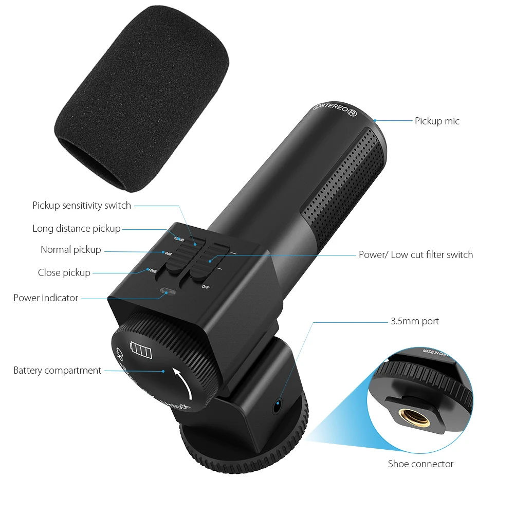 Andoer WiFi цифровая видеокамера 4K 1080P 48MP камера видеокамера рекордер с 2 перезаряжаемыми батареями 0.39X широкоугольный объектив микрофон
