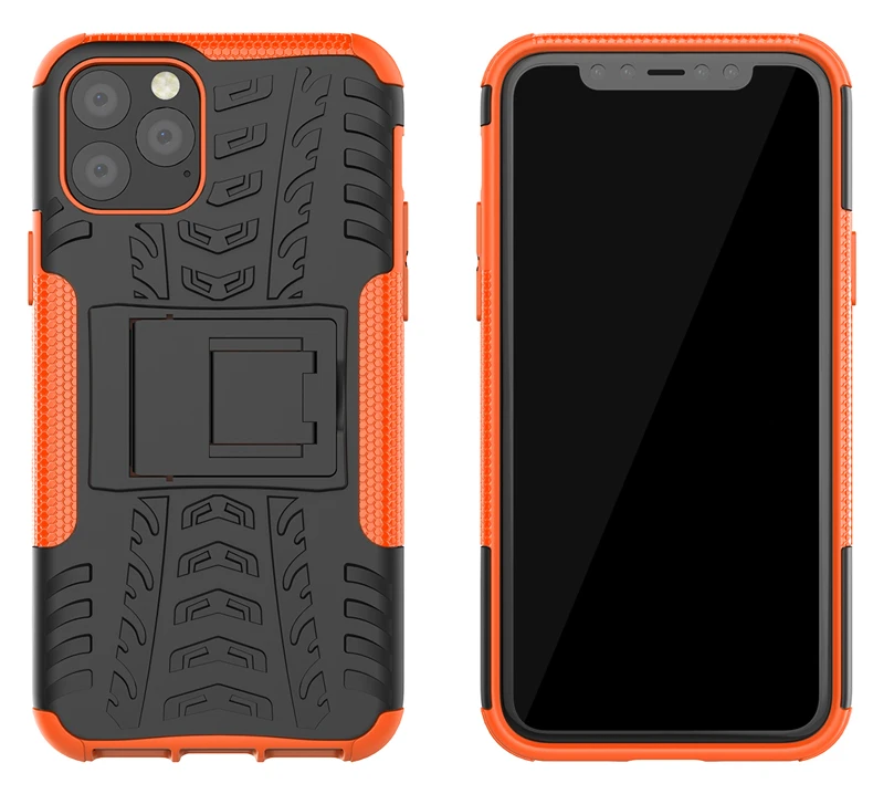 Рисунок шины Чехол для iPhone 11 Pro Max анти-шок non-slip Прочный Гибридный чехол с подставкой для iPhone X Xs XR 6 7 8 плюс защитный чехол