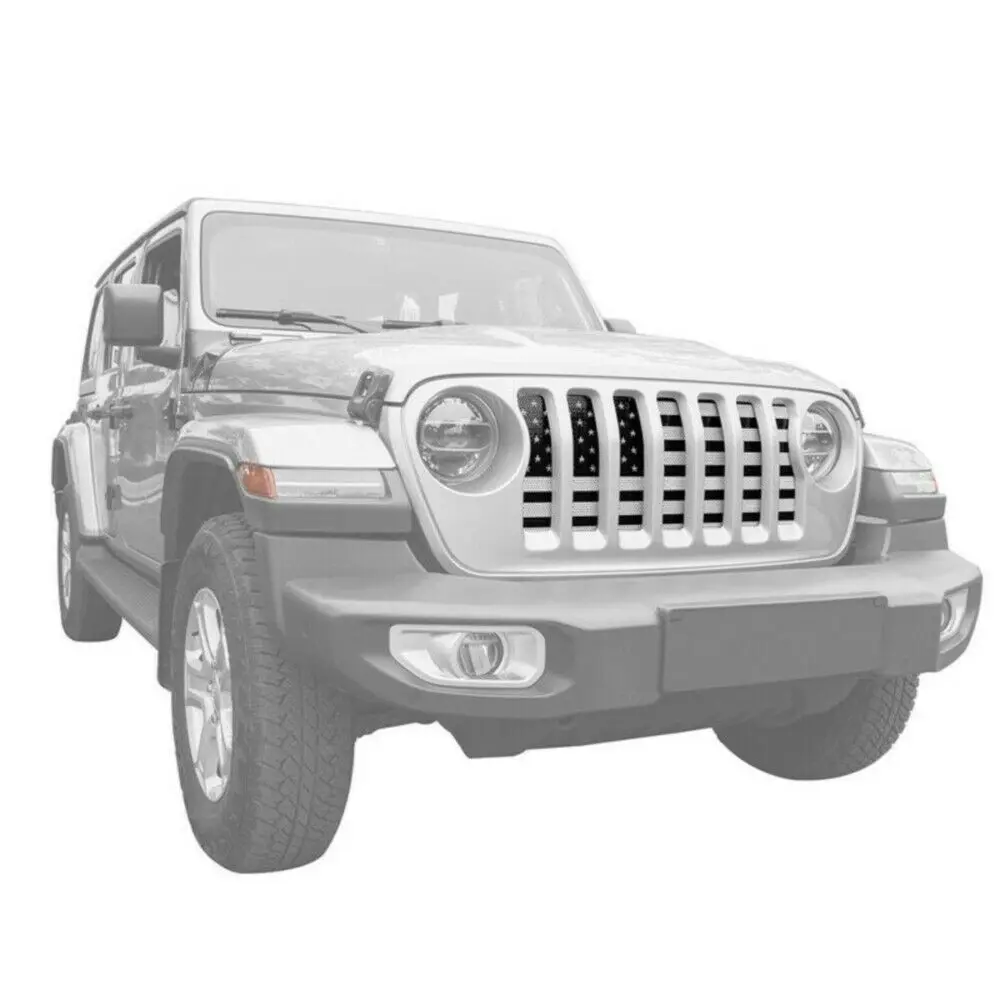 Сетчатая вставка из нержавеющей стали для Jeep Wrangler JL передняя решетка капота решетка сетки
