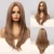 GEMMA طويل مموج شعر مستعار اصطناعي أومبير براون شقراء تسليط الضوء على الباروكات للنساء السود الجزء الأوسط تأثيري الشعر ارتفاع درجة الحرارة الألياف 25