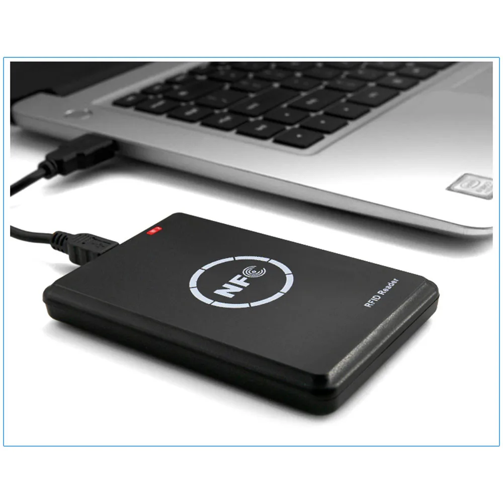 NFC Card Duplicator 125KHz Key fob Copier RFID Smart Card Reader Writer 13.56MHz Encrypted Programmer USB UID/T5577 Writable Tag