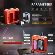 SXK Bantam коробка версия 2 мл/5 мл Емкость 5 Вт-30 Вт 18350 мини бокс мод MTL Pod система AIO стартер Vape комплект электронная сигарета