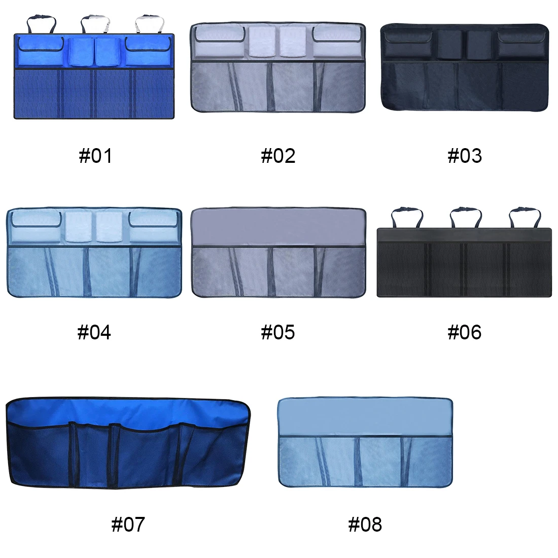 

Car Trunk Organizer Adjustable Backseat Storage Bag Net High Capacity Multi-use Seat Back Organizers