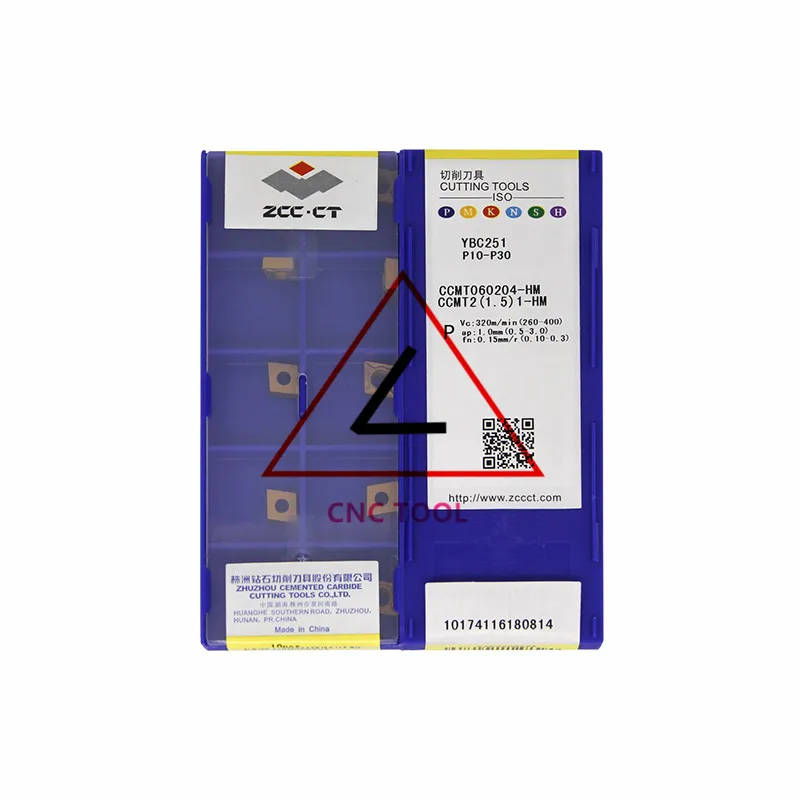 

CCMT060204-HM YBC251 10 шт. оригинальный Китай ZCCCT поворотные вставки