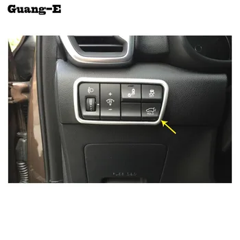 

Car detector stick styling ABS Chrome front head fog light switch trim frame lamp part 1pcs for Kia Sportage KX5 2016 2017 2018
