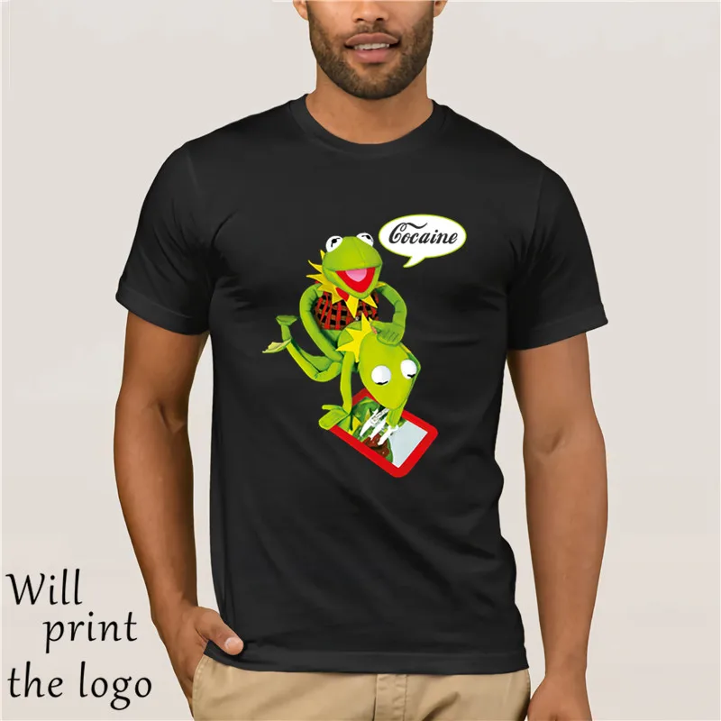 Kermit cocain del partito come fan футболка размера S XXL Мужская с рисунком модные платья