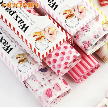

50Pcs/Lot Food Grade Grease Paper Oilpaper Wax Paper Wrapping Paper For Bread Candy Cake Burger Fries Food Wrappers Baking Tools