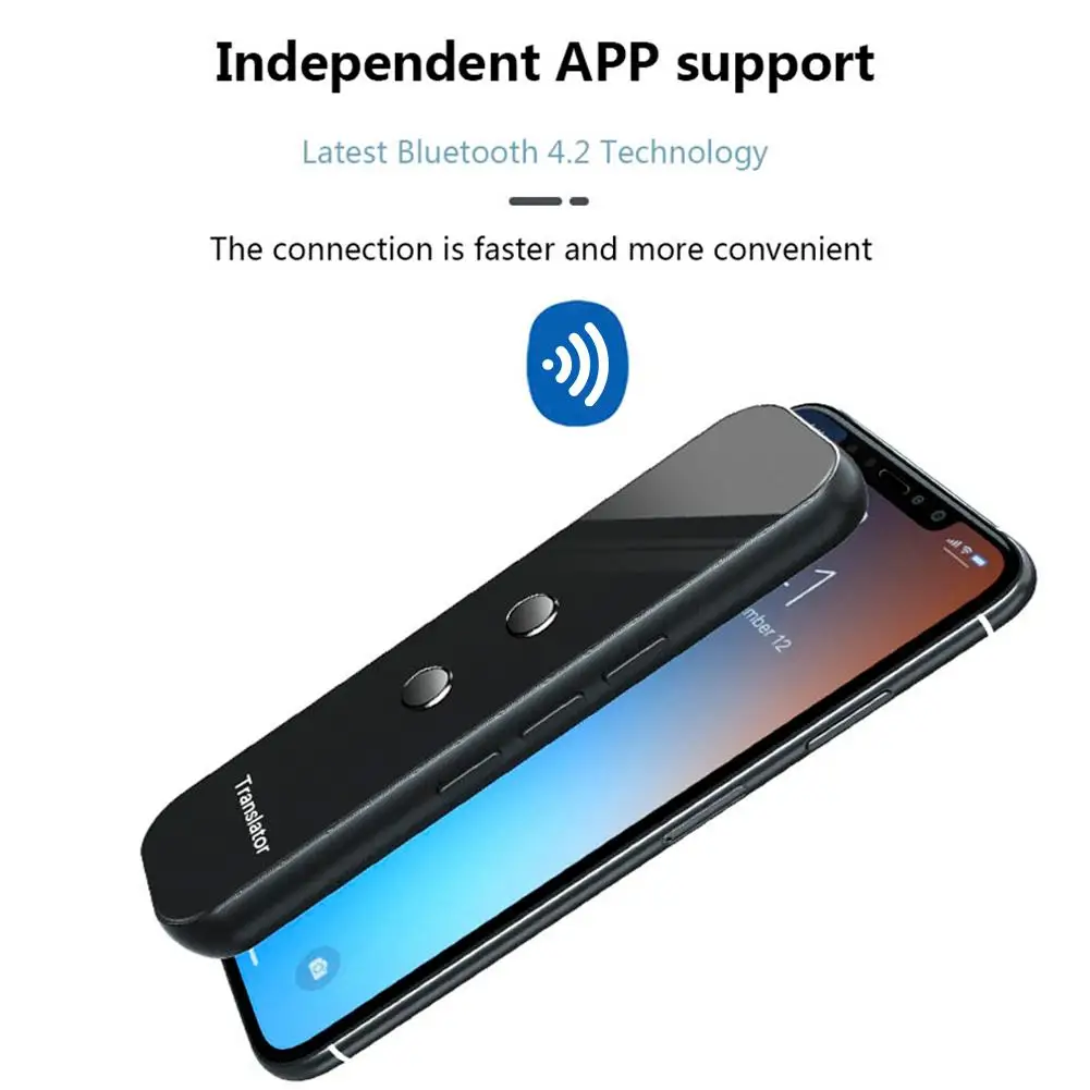 G6 многоязычный Интеллектуальный голосовой переводчик Bluetooth BT4.2 более 70 языков s 200 стран переводное устройство