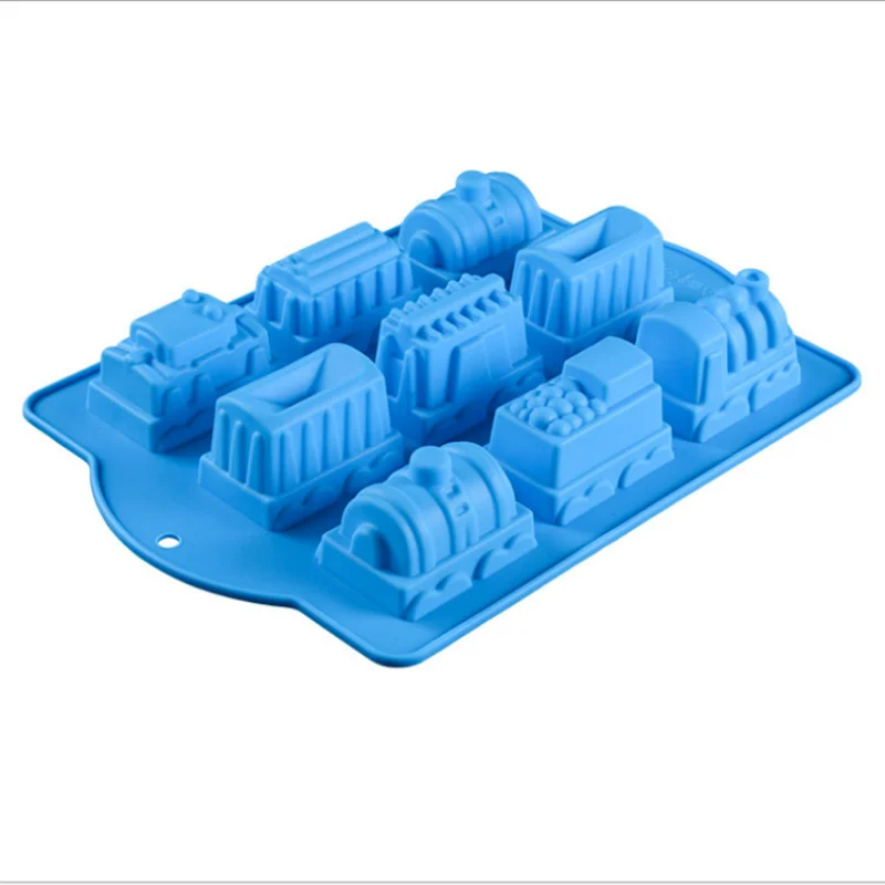 Desirabely DIY Ice Tray 9 Cavity Cartoon Animal Footprints Silicone Mould Cake Baking Tools Chocolate Mould Pastry Bread Cake Tools for Baking Biscuit Cooking Cookies Cake Chocolate Green 