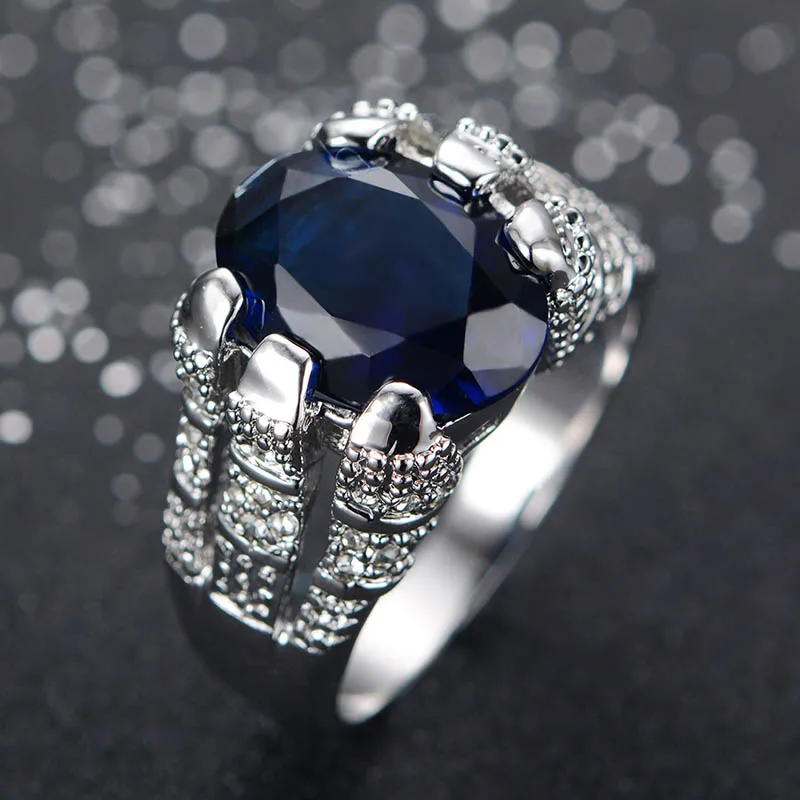 Кольцо Bague Ringen классическое кольцо из 100% натурального серебра 925 с 11*14 мм овальным