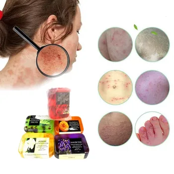

Make up whitening skin bleached glycerin soap Deep cleansing soap removing blackheads brightening clear crystal flower soap