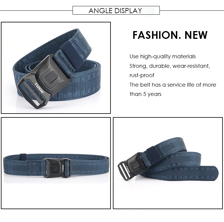 VATLTY Offizieller authentischer taktischer Armee-Gürtel für Herren, rostfreie Legierungsschnalle, 1200D, starker echter Nylon-Outdoor-Sport-Wandergürtel – Detail 5