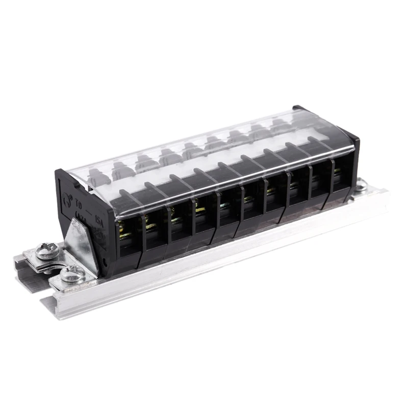 660V 15A din-рейка база двухрядная 10 Позиции винтовой клеммный барьер полоса
