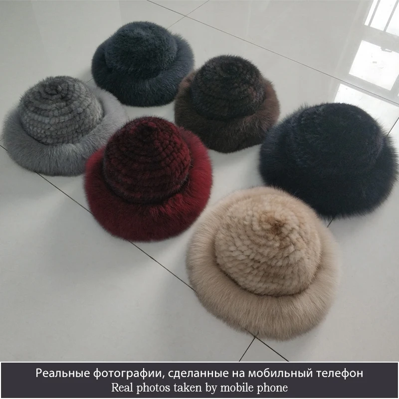 Women Real mink Fur Bomber Hats winter Genuine Fox fur Cap Luxurious Quality Winter hat Elastic Warm Soft Fluffy natural fur hat winter hat,fur hat