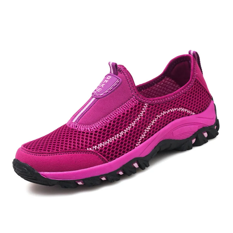 

2019 New Style Summer Mesh Shoes Men And Women Sports Footwear Couples Mesh Shoes Punched Sheet Shoes Outdoor Loafers