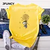 JFUNCY Plus Size 5XL Women T Shirts Fashion Print Short Sleeve Summer Cotton T-Shirt Female Tops Oversized Woman Casual Tshirt ► Photo 3/6