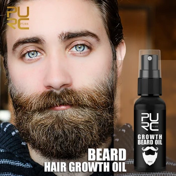 

30ml Pure Beard Growth Oil Men Anti Hair Loss Grow Moustache Essence Oil Thicker Fuller Gentlemen's Beard Hair Extension
