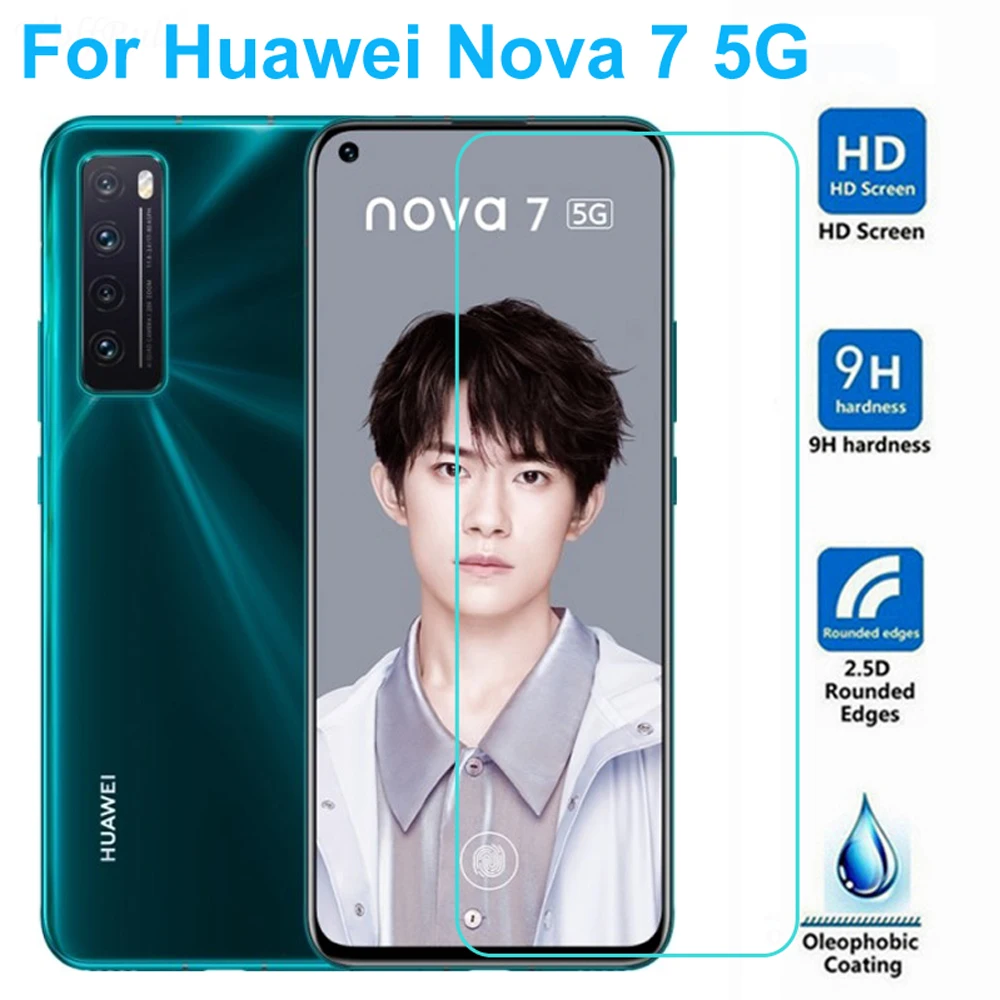 Закаленное стекло для huawei nova 7i 7 6 se 5 5i pro 5Z 5t защита экрана телефона 4 4e защитная