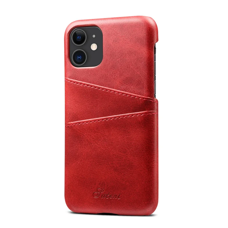 Red iPhone11 Для ihone11 11Pro MAX класса люкс из искусственной кожи сотовый Чехол для телефона чехол для мобильного телефона с отделением для кредитных держатель для карт - Цвет: Red iPhone11