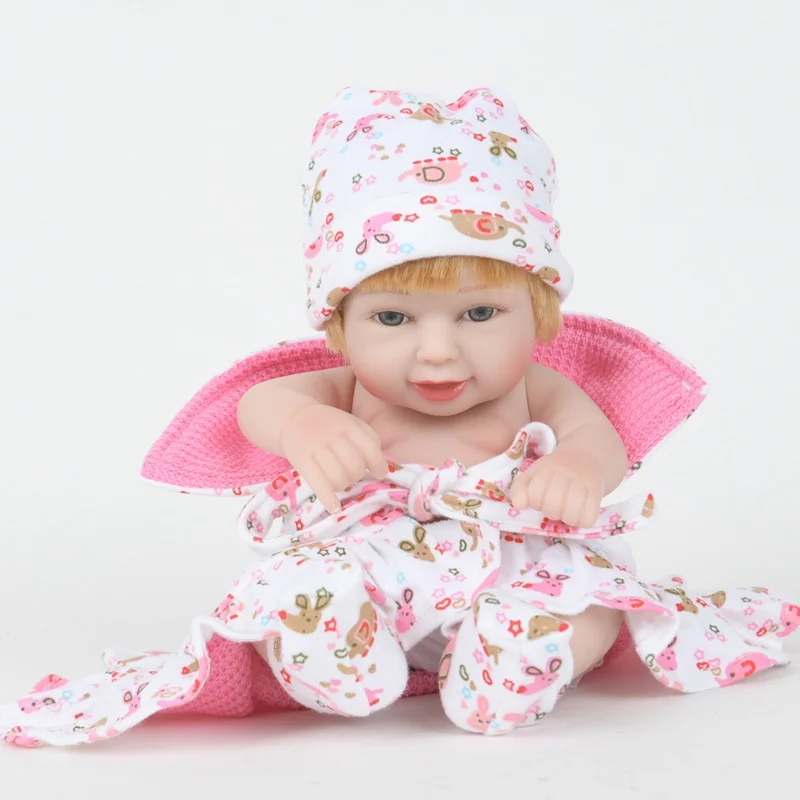 

JULY'S SONG 28CM Reborn Baby Doll Toy Full Silicone Body Realistic Baby Doll With Toddler Birthday Christmas Gifts