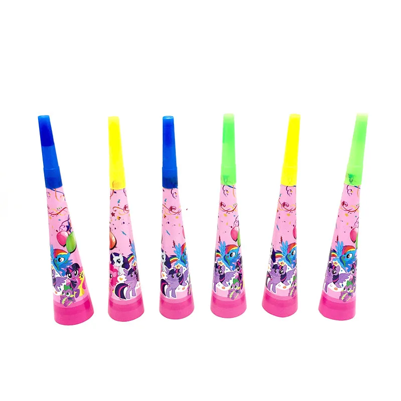 Horns-6pcs 1,1*1,8 м горячая распродажа 1 шт. мой маленький пони мультфильм детский день рождения, день рождение мальчика вечерние одноразовая скатерть поставки счастливые вечерние скатерти - Цвет: Horns-6pcs