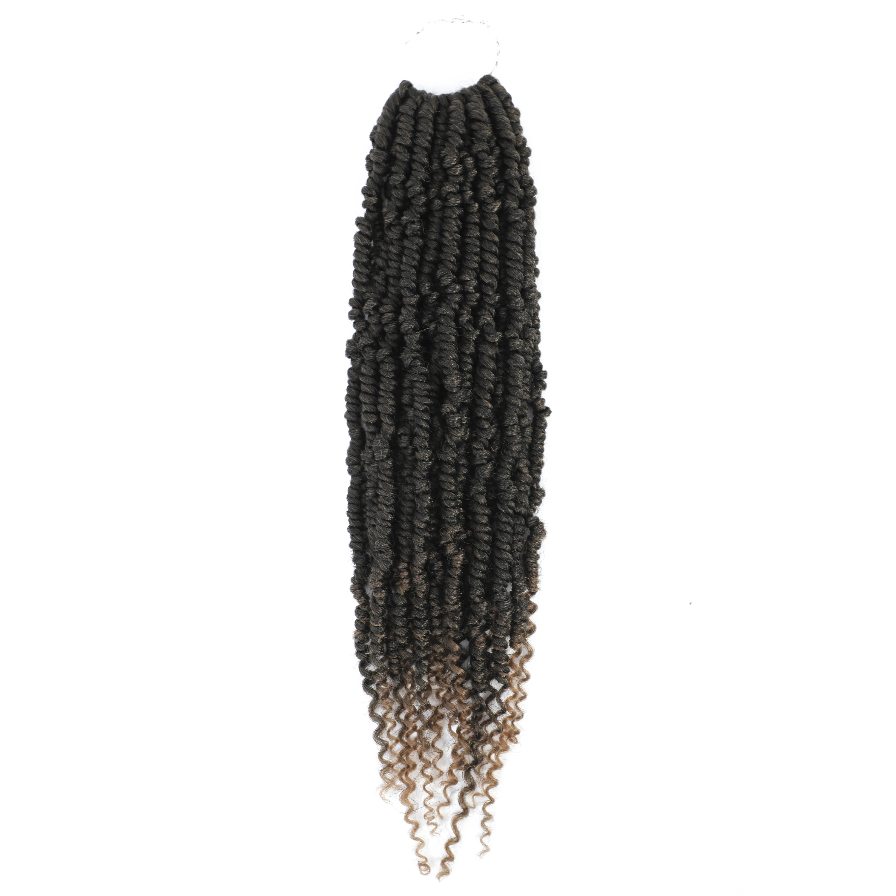 

Prettyplus Passion Twist Hair Pre-Twisted Synthetic Braiding Hair Fluffy Spring Bomb Crochet Hair Extensions For Black Women