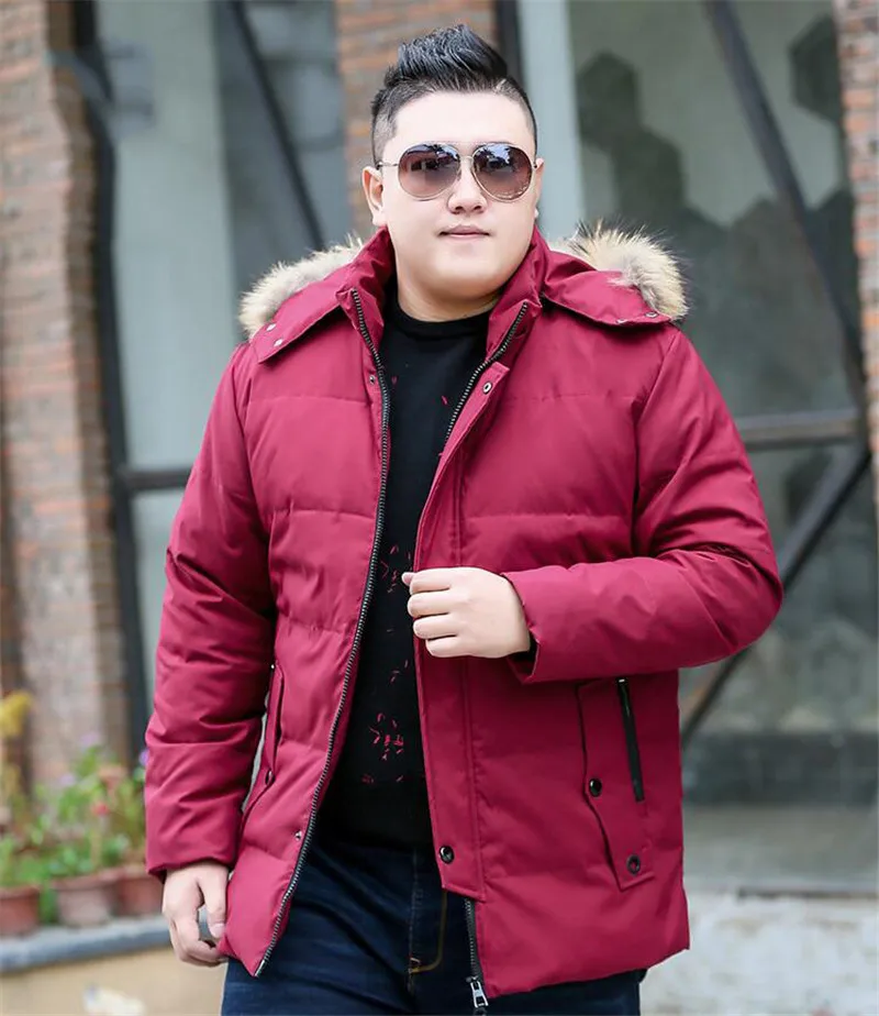 Цвет: черный, красный, зима, новинка, большой размер, мужская хлопковая куртка средней длины с большим воротником, Мужская черная куртка с капюшоном, размер S-10XL