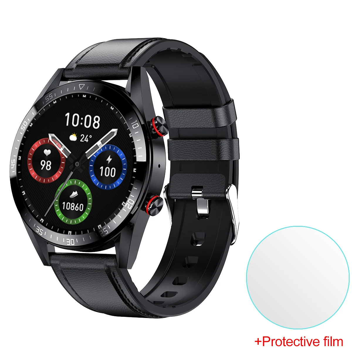 Vwar REX Pro Bluetooth Call Smart Watch AMOLED Screen Always on Display 4G Storage TWS Music Men Smartwatch Blood Pressure Clock 