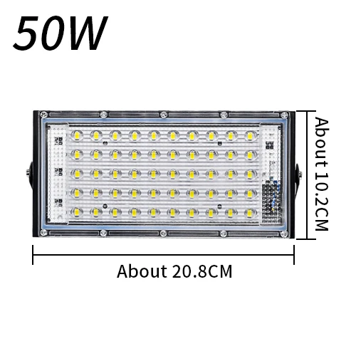 Светодиодный прожектор светильник 50 Вт Водонепроницаемый IP65 Открытый Светодиодный отражатель светильник садовый светильник переменного тока 220V 240V Точечный светильник уличный светильник Инж - Испускаемый цвет: 50W
