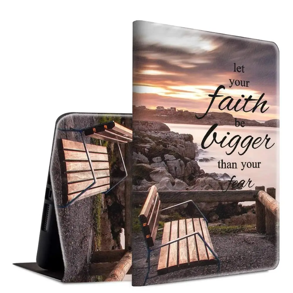 

Apple iPad Mini 5 case,5th Gen 7.9 inch,PU Folio Cover,Adjustable Stand,Auto Wake/Sleep Smart Protector-Let Your Faith be Bigger