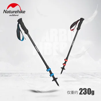 

Naturehike 2 pcs/lot Telescopic Trekking Poles New Aluminium Alloy Walking Sticks Hiking Poles Outdoor Camping Adjustable Canes