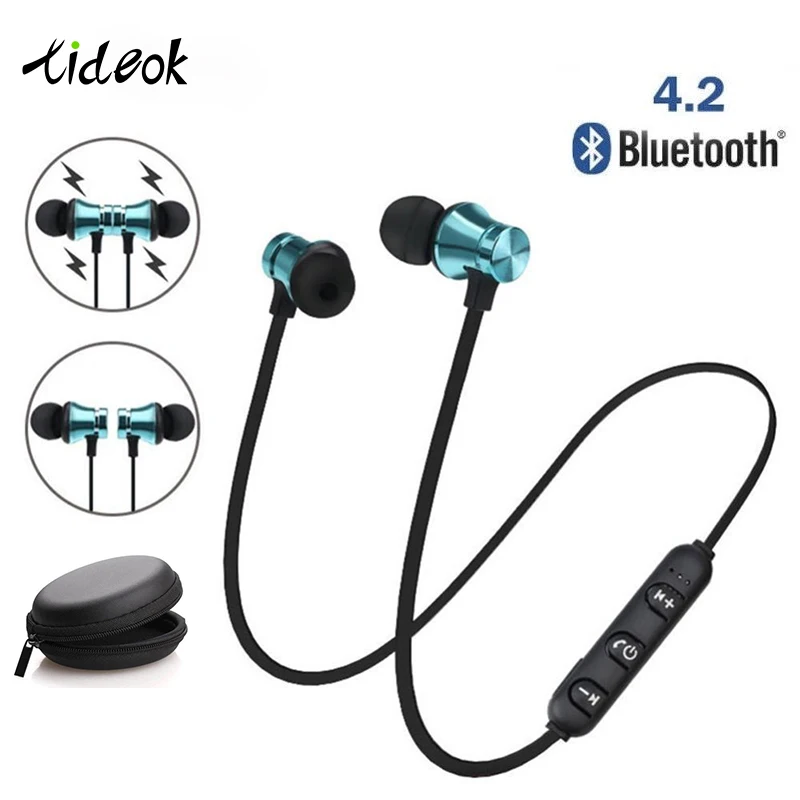 Магнитные беспроводные Bluetooth наушники музыкальные водонепроницаемые стерео