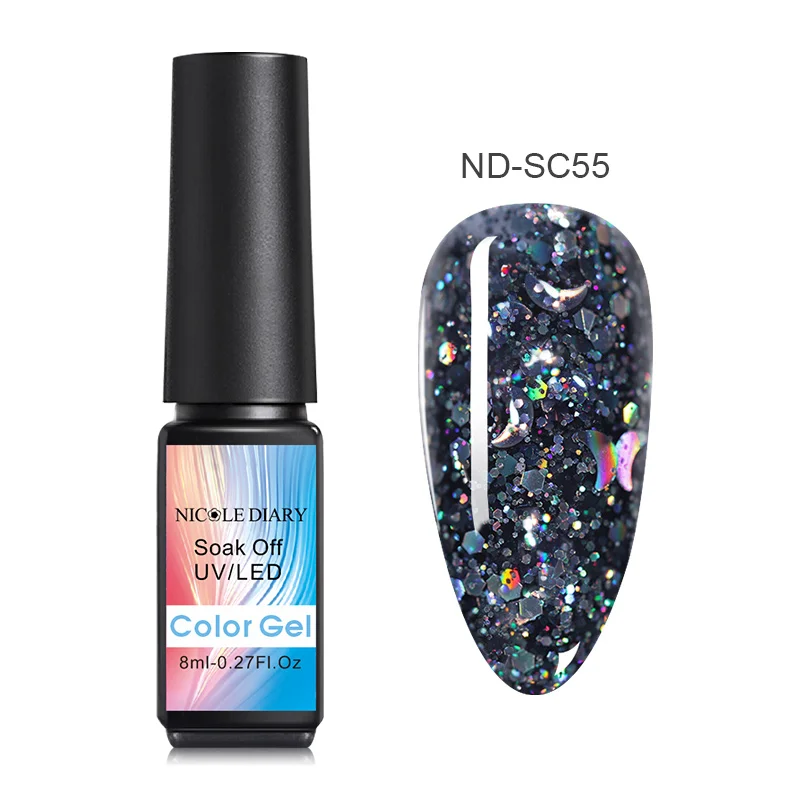 NICOLE DIARY 9D Galaxy Гель-лак для ногтей с эффектом «кошачий глаз» Хамелеон для использования с магнитом Soak Off UV/светодиодный лак для ногтей 5 мл полуперманентный Гель-лак для маникюра - Цвет: 55