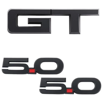 

3 Pack Badge Emblems Replacement GT Emblem Plus 5.0 Emblems Compatible for Ford Mustang Decals 2015-2017