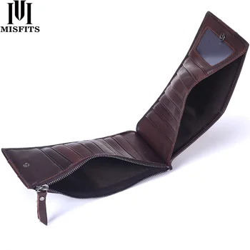 

genuine leather men organizer wallets high quality long clutch wallet casual credit card holder male zipper slim purse