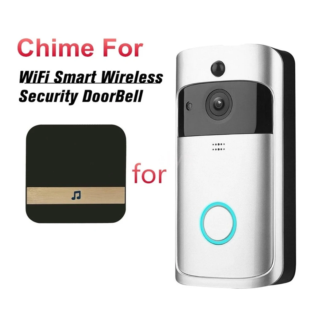 Wireless WiFi Video Doorbell 2-Way Talk Chime SecurityCamera 1080P US silver