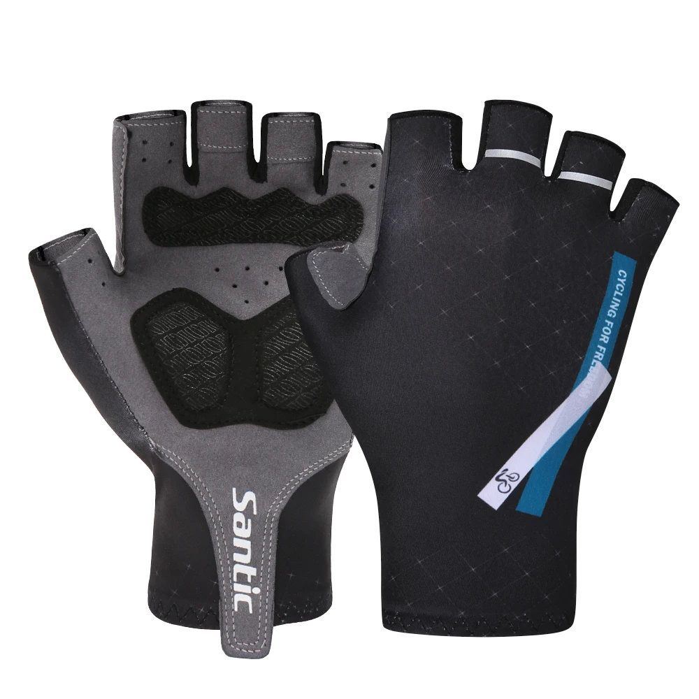

Santic Men Cycling Gloves Short Finger Road Bike Gloves Bicycle Half Finger Gloves Breathable Comfortable Mesh Asian Size W0P061