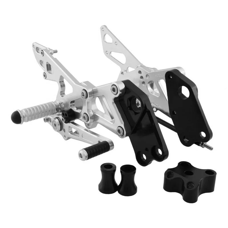 Waase для KTM RC125 RC200 RC390 RC 125 200 390- регулируемые наездники задние наборы Rearset Подножка для ног колышки - Цвет: Silver